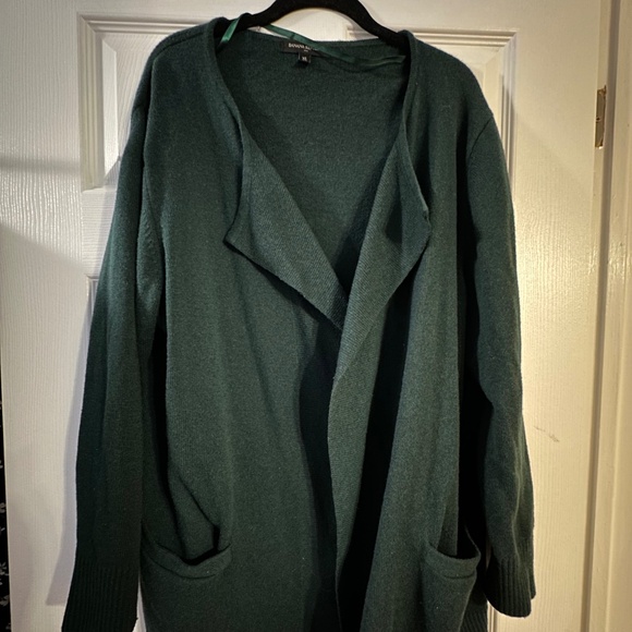 Banana Republic Turquoise Waterfall Cardigan Sweater XL with Pockets - Picture 2 of 7